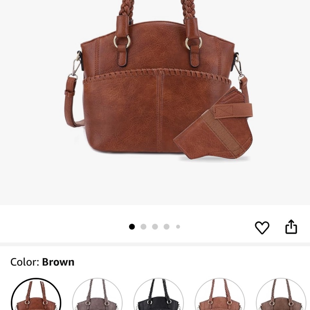 Elegant Brown Leather Handbag